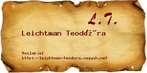 Leichtman Teodóra névjegykártya